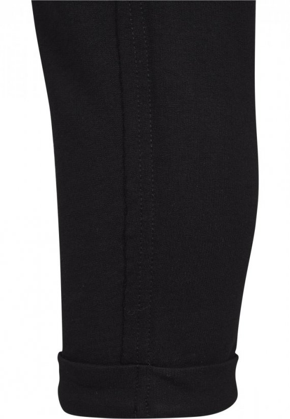 Damskie spodnie dresowe Urban Classics Ladies Open Edge Terry Turn Up Pants - czarne