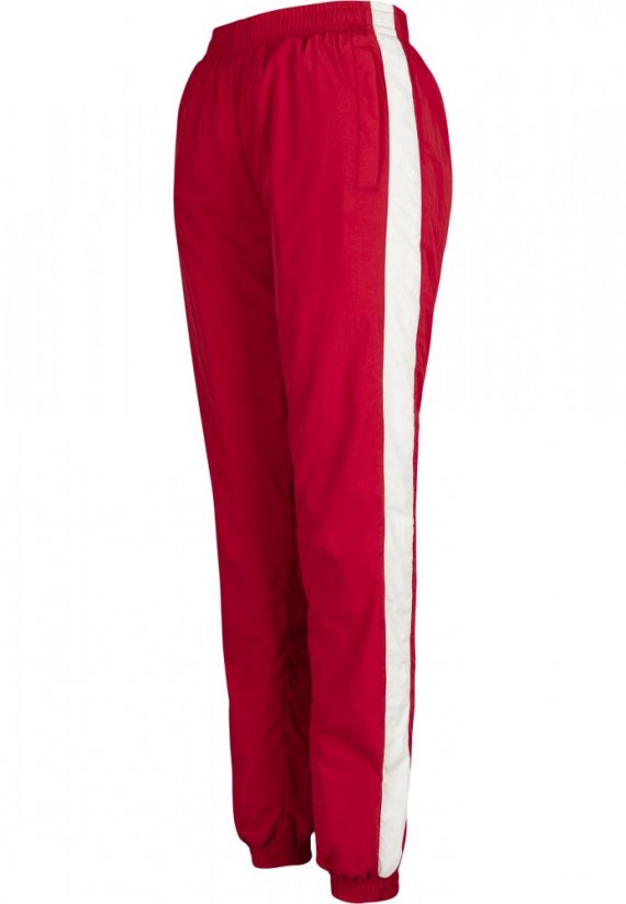 Ladies Striped Crinkle Pants - red/wht