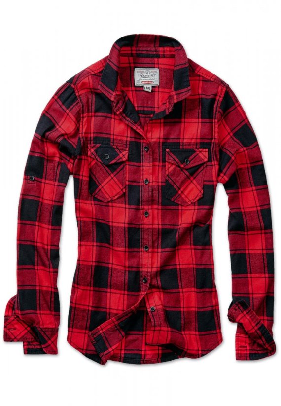 Dámska košeľa Brandit Amy Flanell Shirt GIRLS - čierna / červená