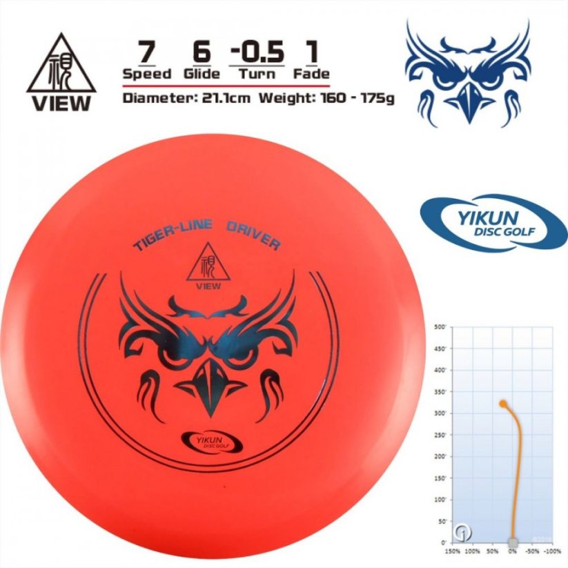 Frisbee Discgolf VIEW Tiger Line Fairway driver