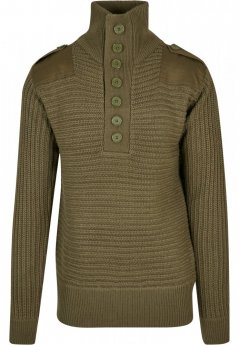 Pánsky sveter Brandit Alpin Pullover - olivový