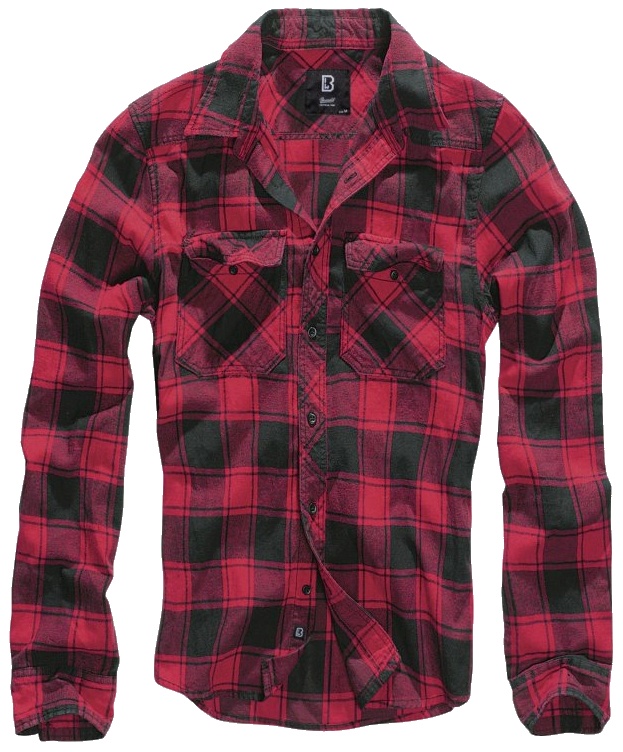 Pánská košile Brandit Checked Shirt - red/black