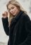 Dámský kabát Urban Classics Ladies Oversized Sherpa Coat - černý