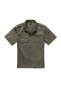 Olivová pánská košile Brandit Short Sleeves US Shirt