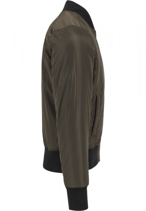Pánska bomber bunda Urban Classics 2-Tone - tmavo olivová