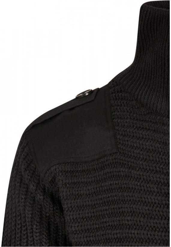Pánsky sveter Brandit Alpin Pullover - čierny - Veľkosť: M