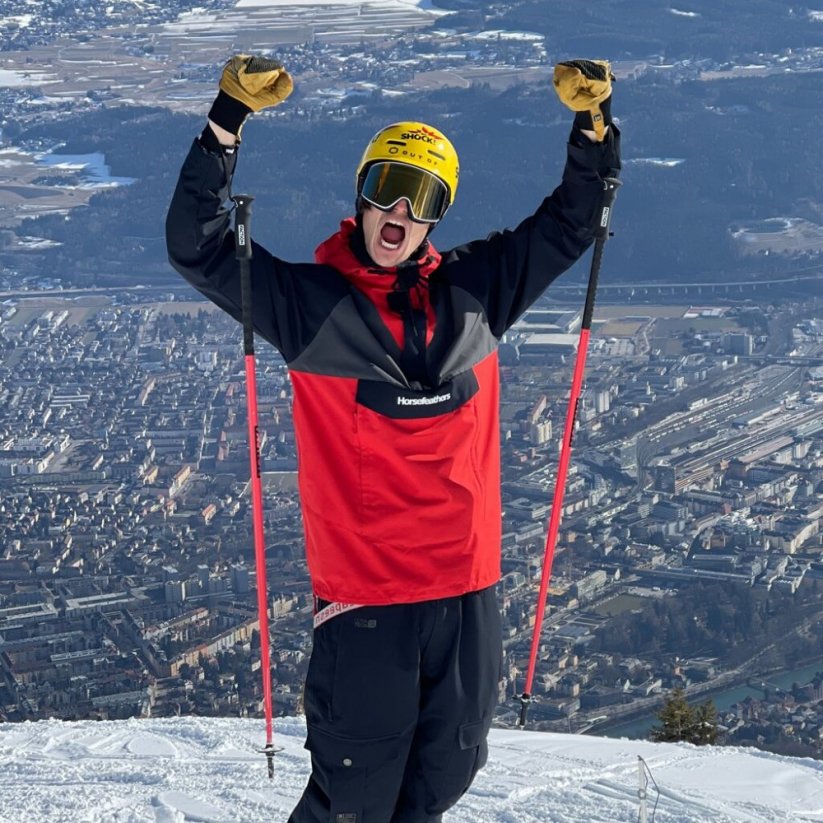 Pánska snowboardová bunda Horsefeathers Spencer - čierno červená