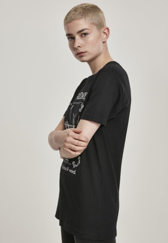 Tričko Urban Classics Ladies F-Word Tee - black