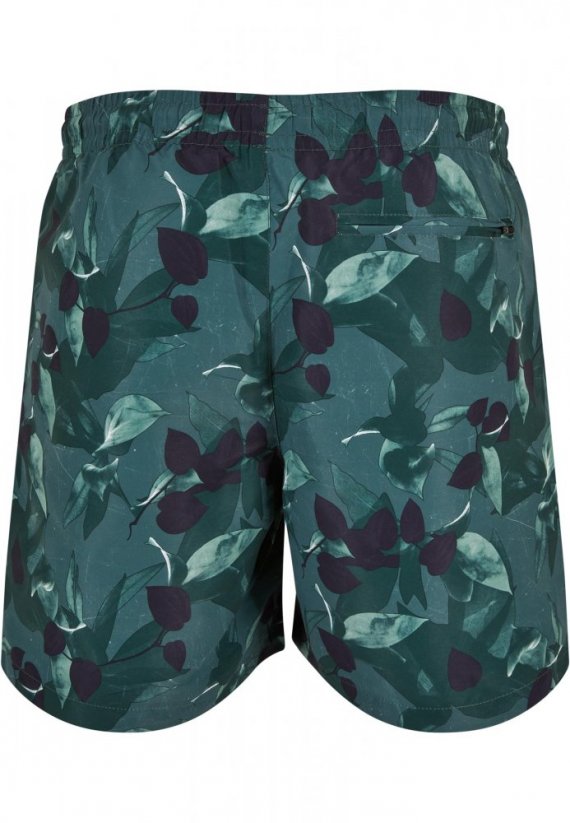 Pánské koupací šortky Urban Classics Pattern Swim Shorts - greenleafs