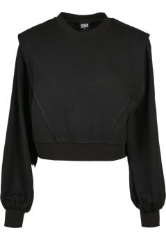 Ladies Padded Shoulder Modal Terry Crewneck