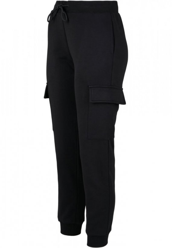 Damskie spodnie dresowe Urban Classics Cargo Sweat Pants - czarne