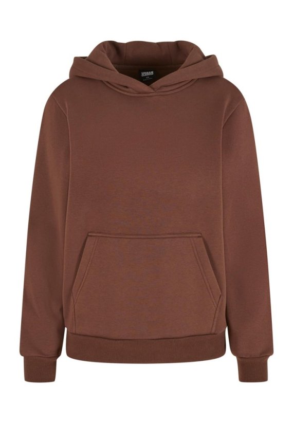 Ladies Fluffy Hoody  - chocolatebrown
