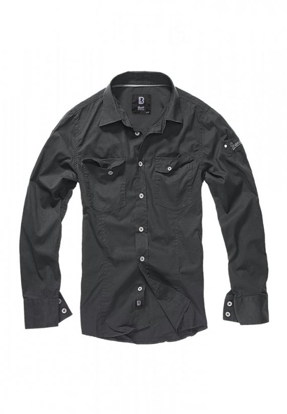 Koszula męska Brandit Slim Worker Shirt - czarna