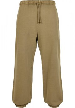 Męskie spodnie dresowe Urban Classics Overdyed - khaki
