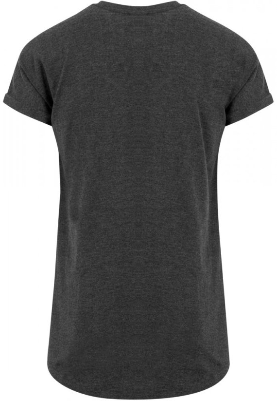 Long Shaped Turnup Tee - charcoal