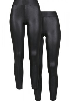 Ladies Synthetic Leather Leggings 2-Pack