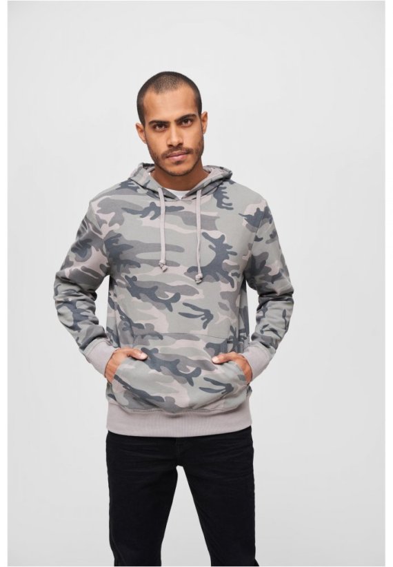 Maskáčová pánska mikina Brandit Sweathoody - grey camo