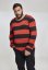 Svetr Striped Sweater - blk/firered