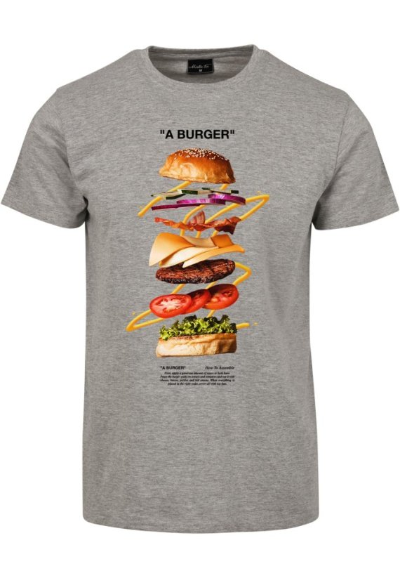 A Burger Tee - heather grey