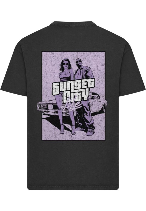 Sunset City Vintage Heavy Loose Tee black XS