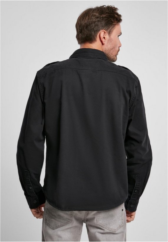 Pánská košile Brandit Vintage Shirt - černá