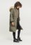 Olivový dámský kabát Urban Classics Ladies Oversize Faux Fur Puffer Coat