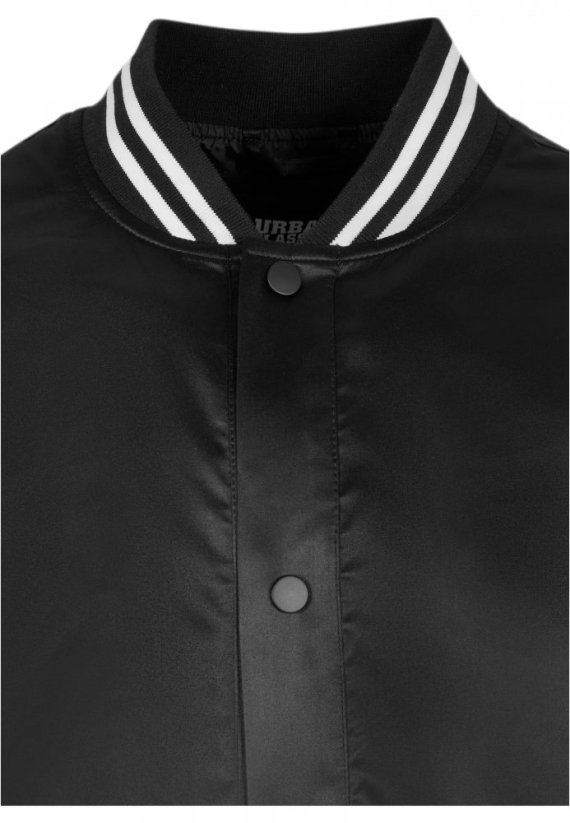 Satin College Jacket - black
