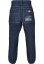 Jeansy Southpole Logo Branded Baggy Jeans - washed mid blue