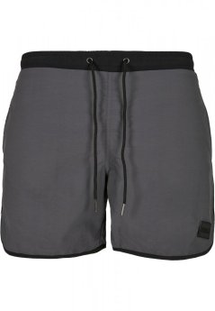 Pánske kúpacie kraťasy Urban Classics Retro Swimshorts - black/darkshadow