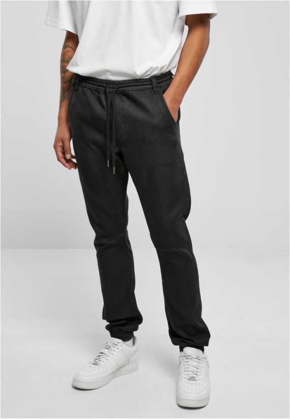 Knitted Denim Jogpants - realblack washed