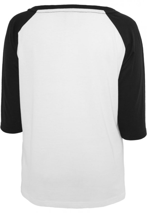 Černo/bílé dámské tričko Urban Classics Ladies 3/4 Contrast Raglan