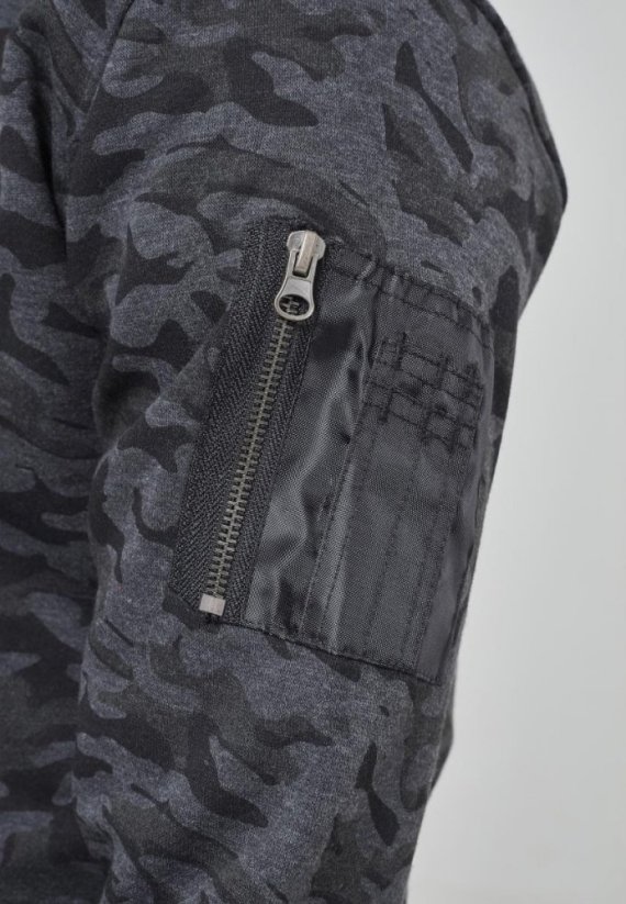 Mikina Urban Classics Sweat Camo Bomber Hoody - dark camouflage