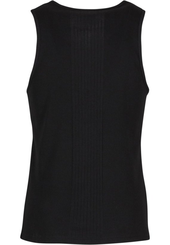 Tanktop Big Rib offwhite L - black