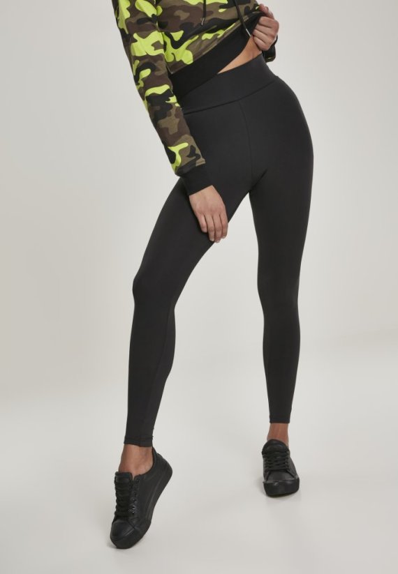 Čierne dámske legíny Urban Classics High Waist Leggings