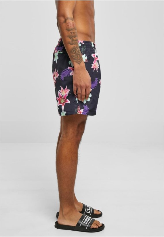 Pattern Swim Shorts - dark jungle aop