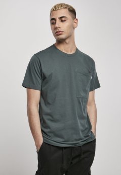 Tričko Urban Classics Basic Pocket Tee - bottlegreen