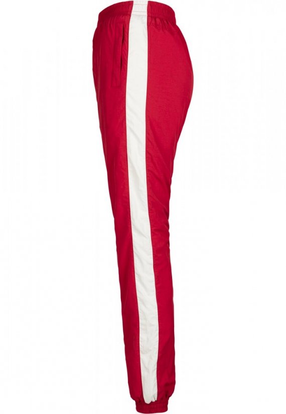 Ladies Striped Crinkle Pants - red/wht