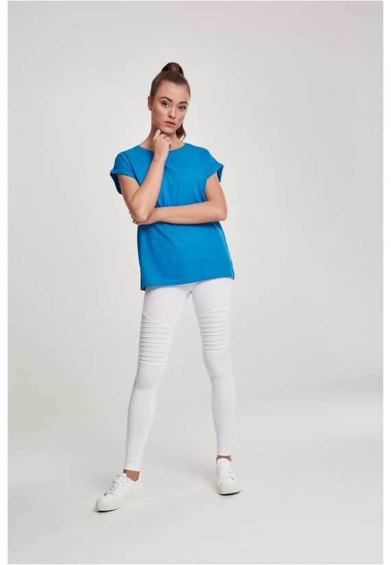 Ladies Extended Shoulder Tee - hawaiianblue