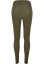 Ladies Washed Faux Leather Pants - olive