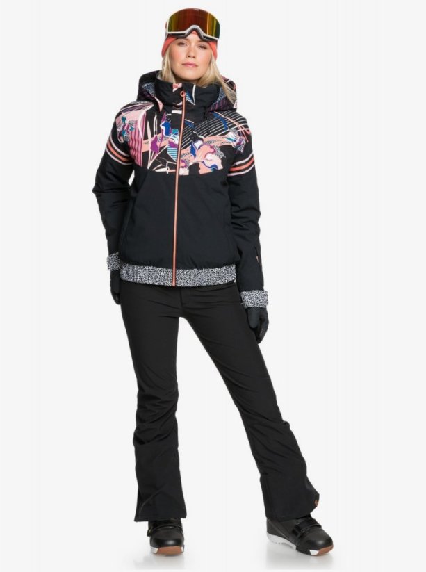 Bunda Roxy Pop Snow Meridian true black pop flowers
