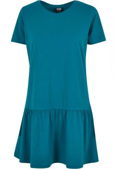 Dámske šaty Urban Classics Valance Tee - vodná zelená