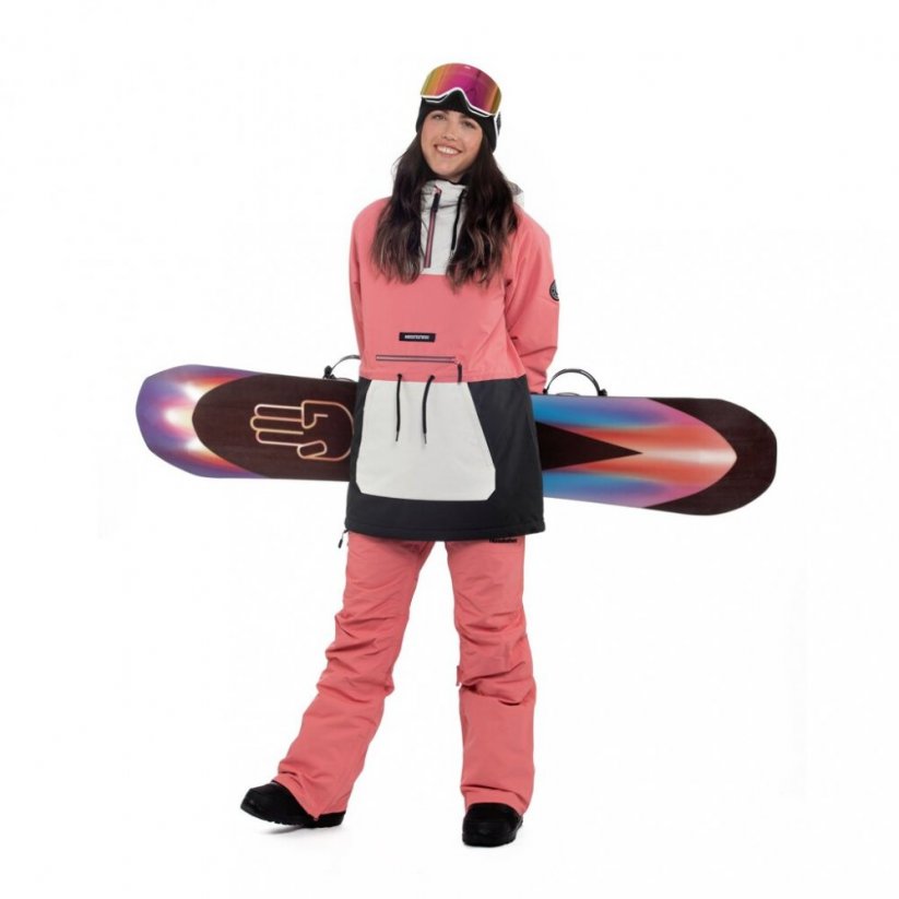 Zimní snowboardová dámská bunda Horsefeathers Derin II - růžová, černá