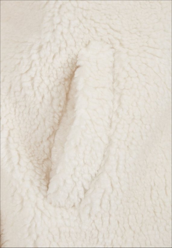 Dámský kabát Urban Classics Ladies Oversized Sherpa Coat - bílý
