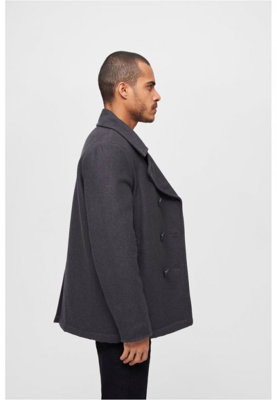 Tmavosivý pánsky kabát Brandit Pea Coat