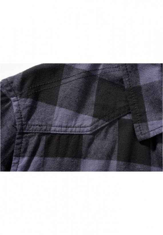 Pánska košeľa Brandit Checkshirt Halfsleeve - čierna, šedá