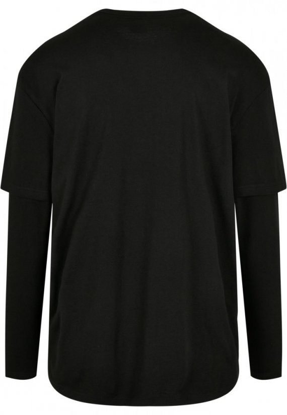 T-shirt męski Urban Classics Oversize Shaped Double Layer LS - czarny