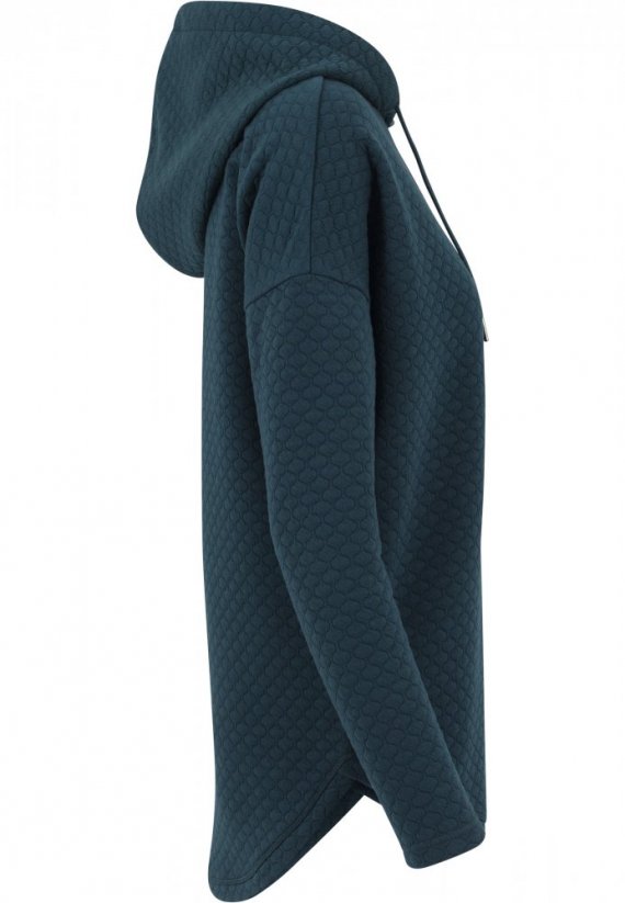 Bluza Urban Classics Ladies Quilt Oversize Hoody - petrol