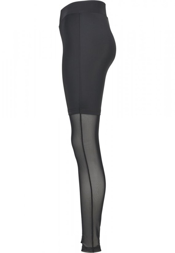 Dámské legíny Urban Classics High Waist Transparent Tech Mesh - černé
