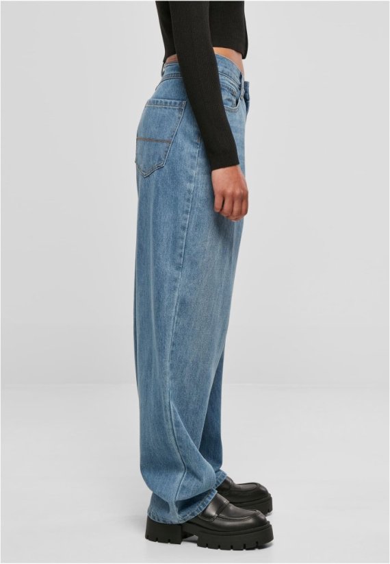 Ladies High Waist 90´S Wide Leg Denim Pants - midstone washed