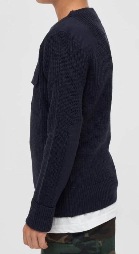 Chlapčenský sveter Brandit Kids BW Pullover - navy